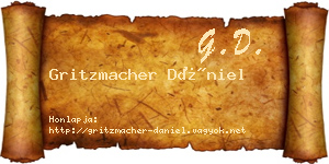 Gritzmacher Dániel névjegykártya